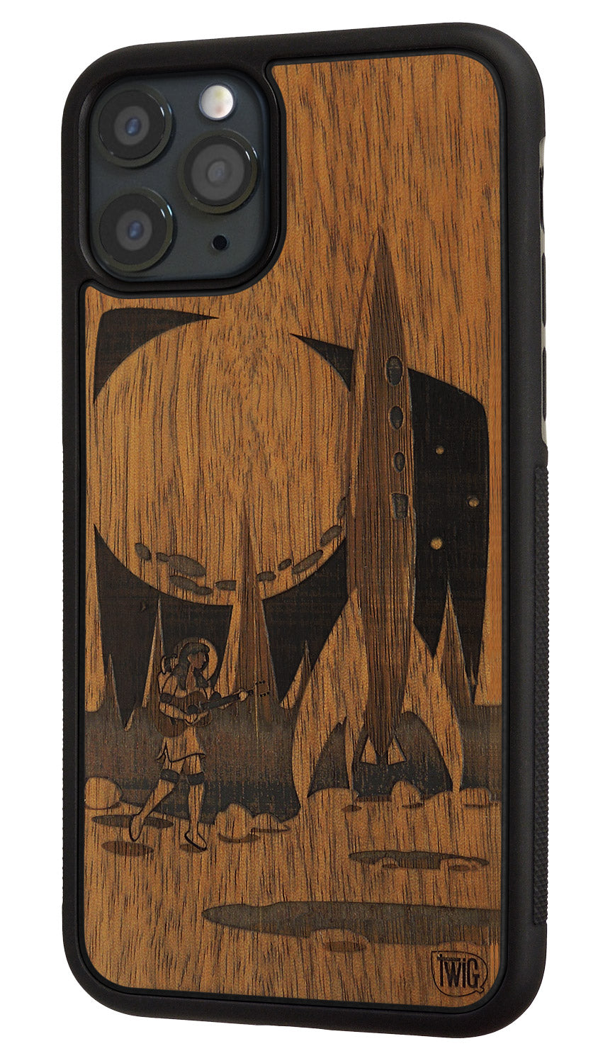 Moon Girl - Walnut iPhone Case, iPhone Case - Twig Case Co.