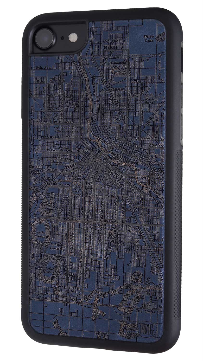 Minneapolis Streetcar Map - Color Paper iPhone Case, iPhone Case - Twig Case Co.