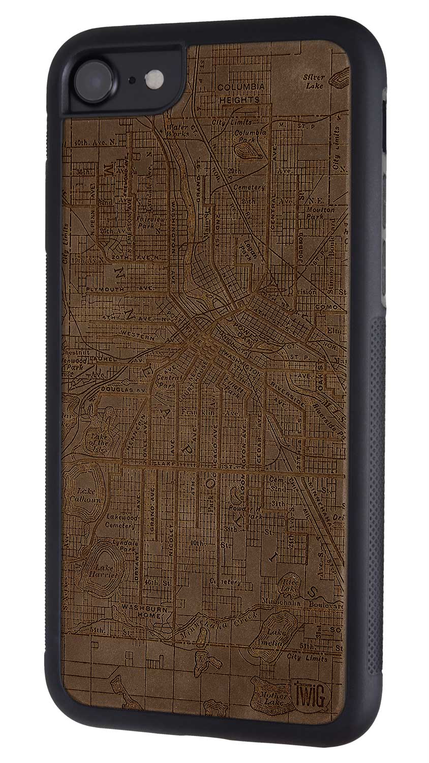 Minneapolis Streetcar Map - Color Paper iPhone Case, iPhone Case - Twig Case Co.