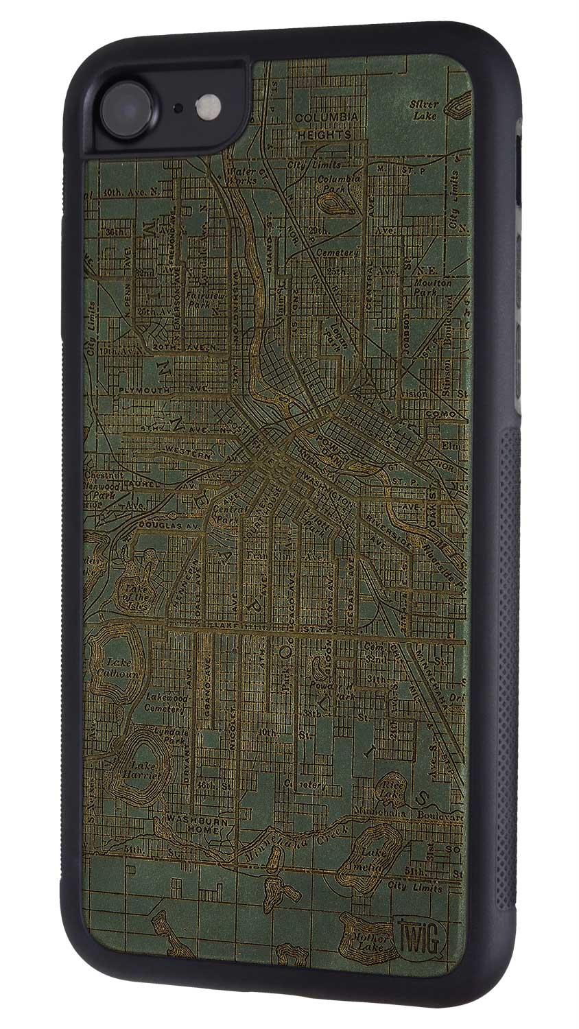 Minneapolis Streetcar Map - Color Paper iPhone Case, iPhone Case - Twig Case Co.