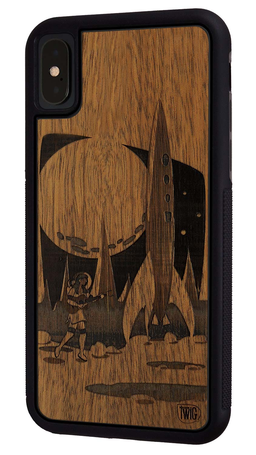 Moon Girl - Walnut iPhone Case, iPhone Case - Twig Case Co.