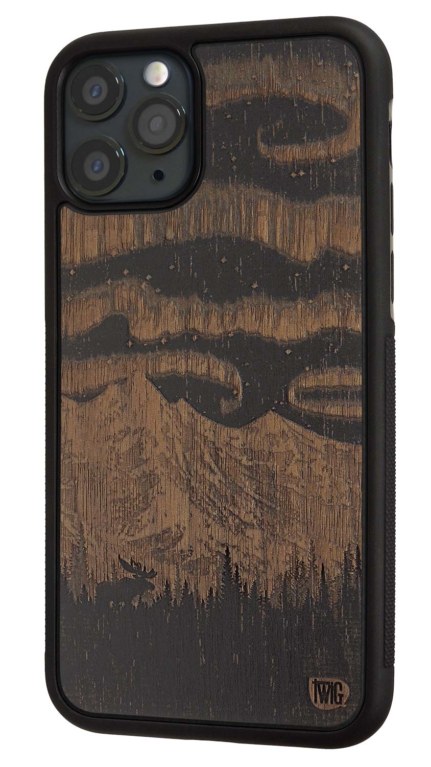 Northern Lights - Walnut iPhone Case, iPhone Case - Twig Case Co.