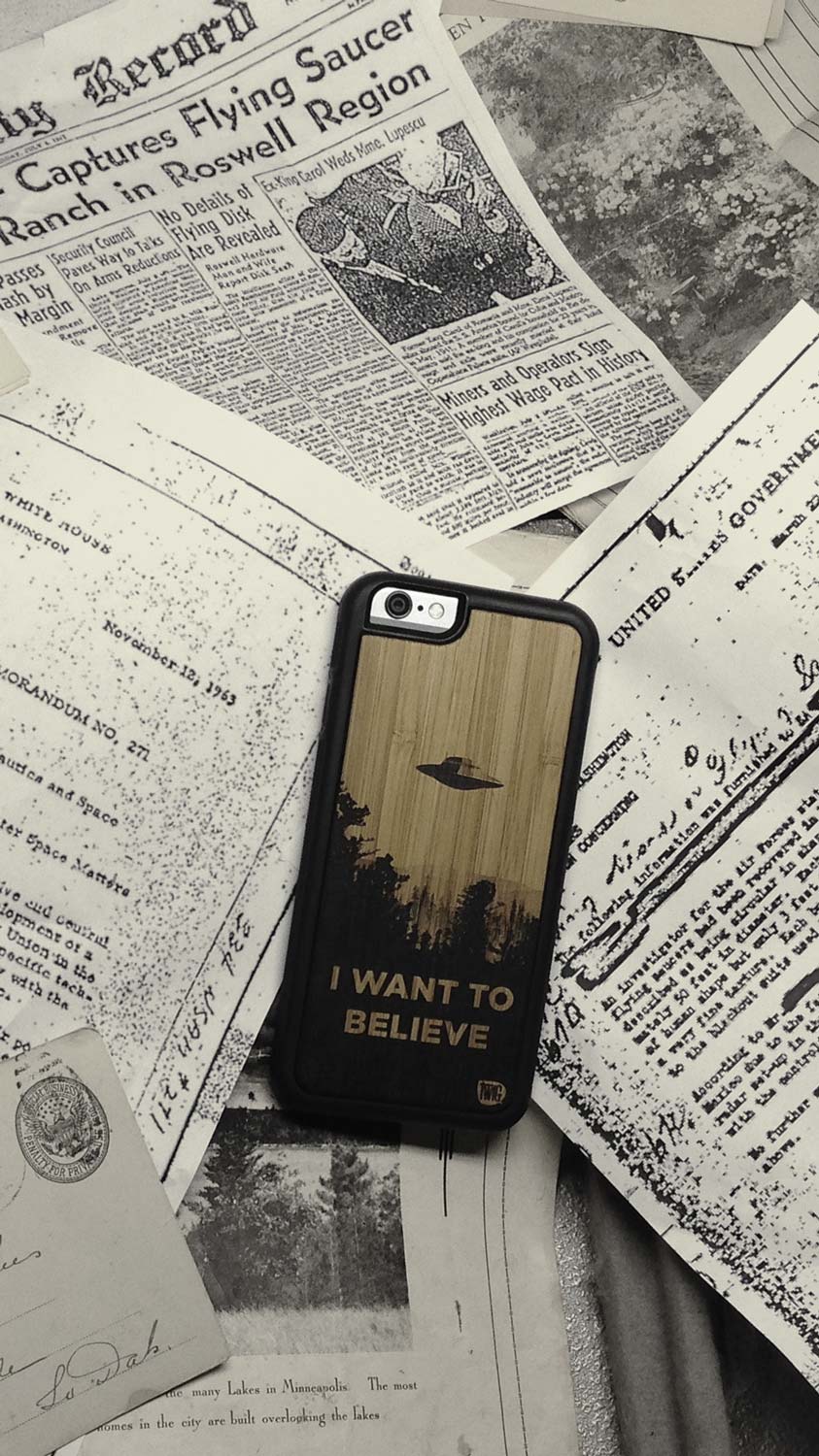 I Want To Believe - Bamboo iPhone Case, iPhone Case - Twig Case Co.