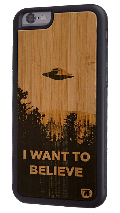 I Want To Believe - Bamboo iPhone Case, iPhone Case - Twig Case Co.