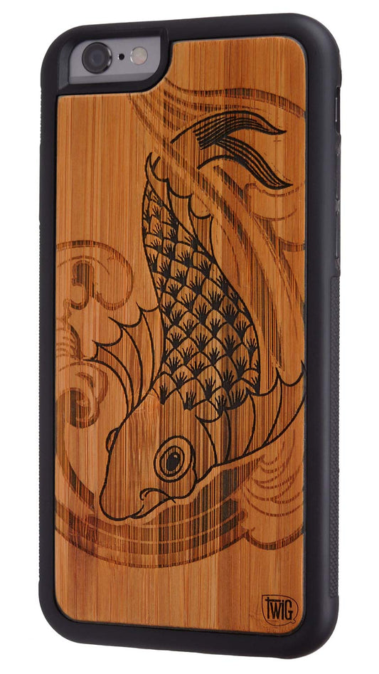 Day Koi - Walnut iPhone Case, iPhone Case - Twig Case Co.