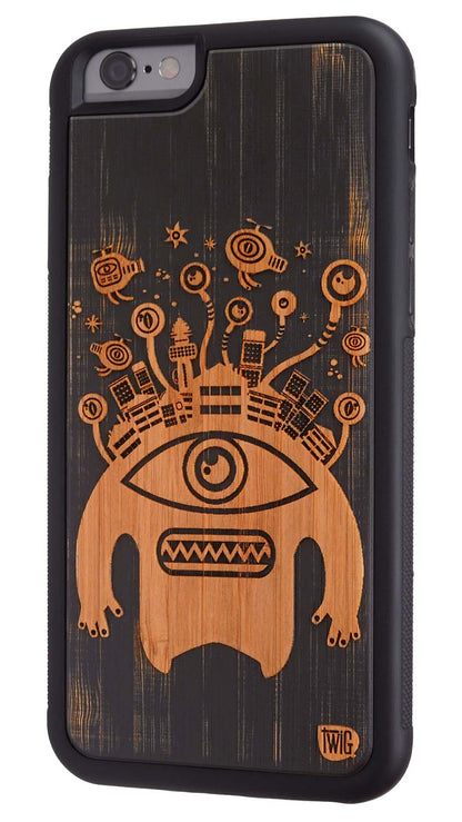 Monster Head - Bamboo iPhone Case, iPhone Case - Twig Case Co.