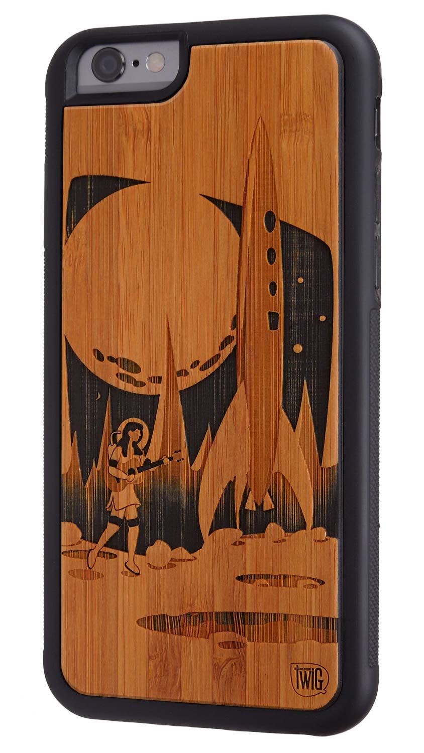 Moon Girl -  Bamboo iPhone Case, iPhone Case - Twig Case Co.