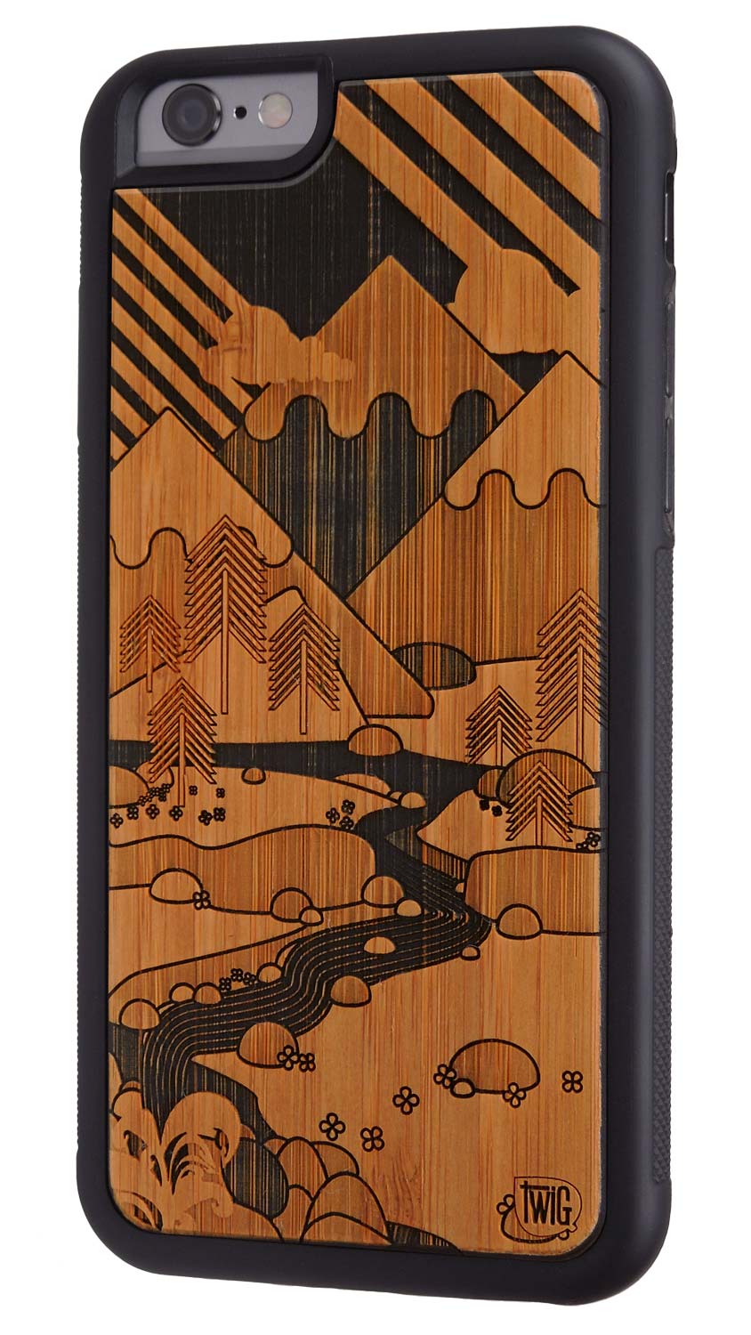 It's Only Mountains - Bamboo iPhone Case, iPhone Case - Twig Case Co.