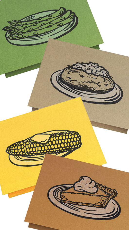 Seasonal Foods - Letterpress Greeting Cards, Cards - Twig Case Co.