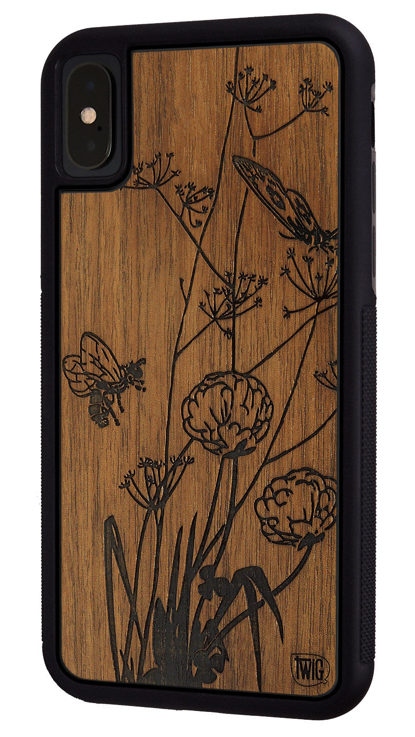 Beeutiful - Walnut iPhone Case, iPhone Case - Twig Case Co.