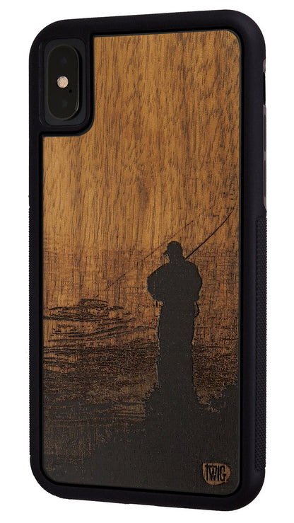 Gone Fishin' - Walnut iPhone Case, iPhone Case - Twig Case Co.